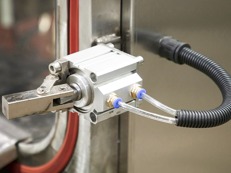 Elektrisch bediende dubbele automatische schuifdeur en luchtinflatie-afdichtingen